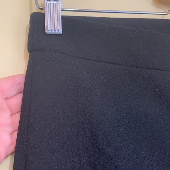 Theory | Classic Black Wool Blend Side Zip Stretch Notched Hem Pants Trousers 8 - Picture 7 of 14